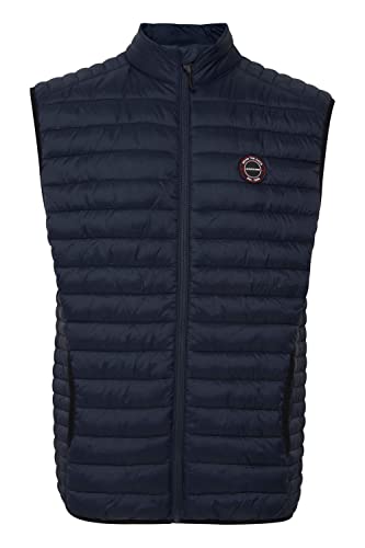 Indicode Davide Herren Steppweste Outdoor Weste mit Stehkragen, Größe:M, Farbe:Navy (400)