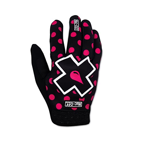 Muc Off Unisex Fahrrad Handschuhe, Pink Polka, L, 2010