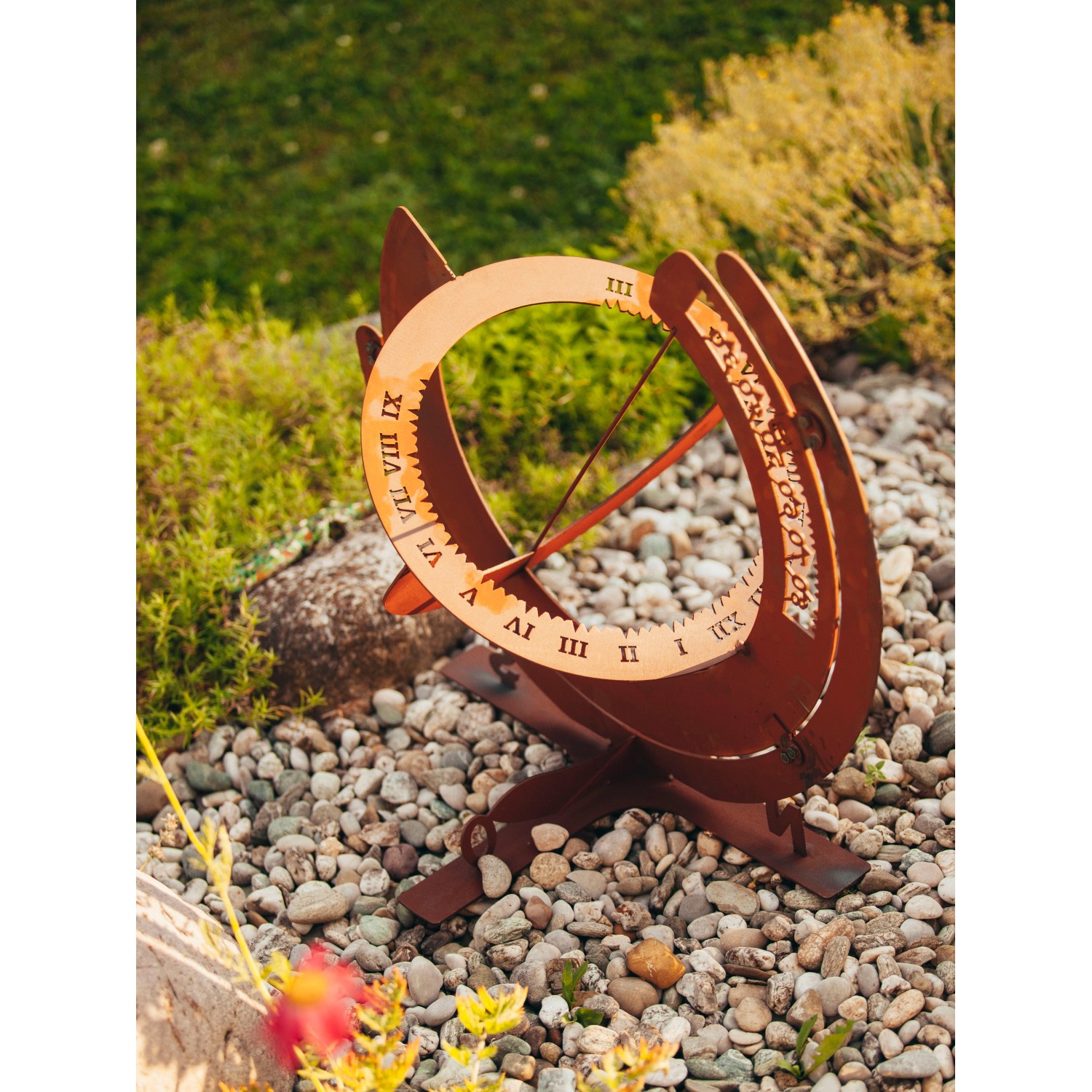 Ferrum Art Design Deko-Skulptur Sonnenuhr 57 cm Edelrost