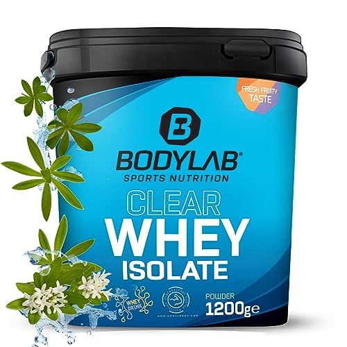 Bodylab24 Clear Whey Isolate 1200g Waldmeister, Eiweiß-Shake aus 96% hochwertigem Molkenprotein-Isolat, erfrischender fruchtiger Drink, Whey Protein-Pulver kann den Muskelaufbau unterstützen