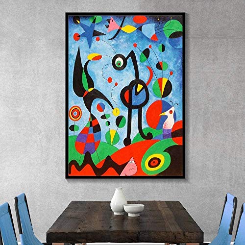 Lzqzjd 1500-Teiliges Puzzle Für Erwachsene, Joan Miró Gartenpuzzle, Berühmtes Abstraktes Aquarellholz, Neujahrsgeschenk Für Erwachsene Für Kinder