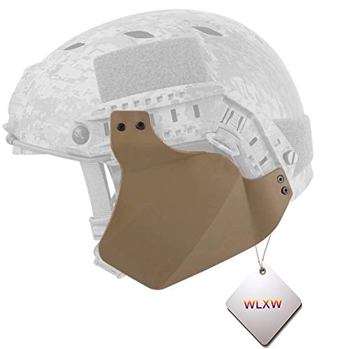 WLXW Taktischer Airsoft-Helm für Paintball-Helm, seitliche Ohrenschützer für schnelle Helme mit Seitenschienen für Gehörschutz, Outdoor-Jagd, Kopfschutz, Zubehör, Hellbraun