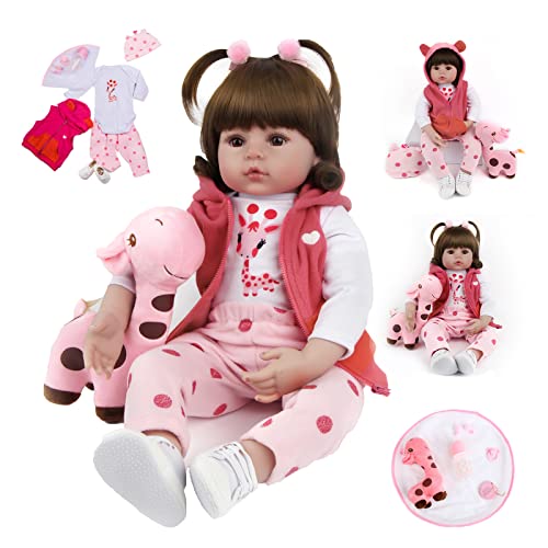 ZIYIUI Realisten Baby Reborn Puppen Mädchen Weiches Silikon-Vinyl Baby Reborn48 cm Neugeborene Spielzeug für Kinder, originelle Puppen, die wie echte Babys aussehen