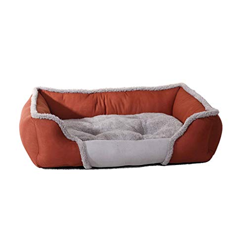 MMAWN Haustier-Deluxe-Hundebett, weiches Haustiersofa, rutschfeste Unterseite, selbstwärmendes und atmungsaktives Haustierbett, Premium-Bettwäsche (drei Größen) (Größe: 66 x 54 x 16 cm)