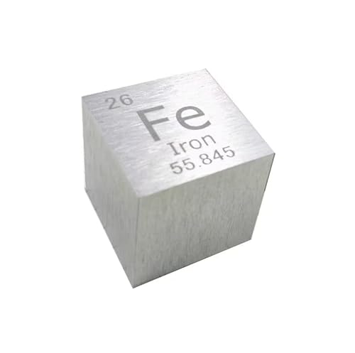 1 x Eisen-Metall-Element-Würfel, 25,4 mm, reines Dichte, Metall, Cubic-Kollektion, Hobby, Heimdekoration, Ausstellung, Geschenk