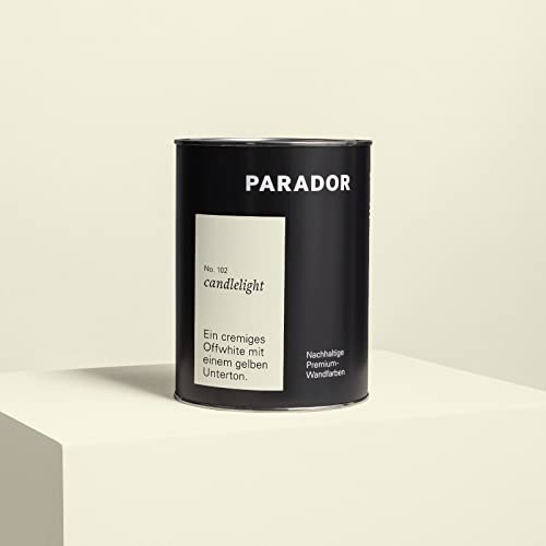 PARADOR Wandfarbe Candlelight creme gelb pastell 2,5 L - nachhaltige Premium Innenfarbe matt - hohe Deckkraft tropffest spritzfest ergiebig schnelltrocknend geruchsneutral vegan