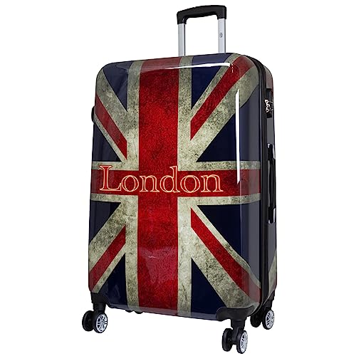 Trendyshop365 Hartschale Reisekoffer London Großbritannien Flagge 77 Zentimeter 94 Liter 4 Räder England
