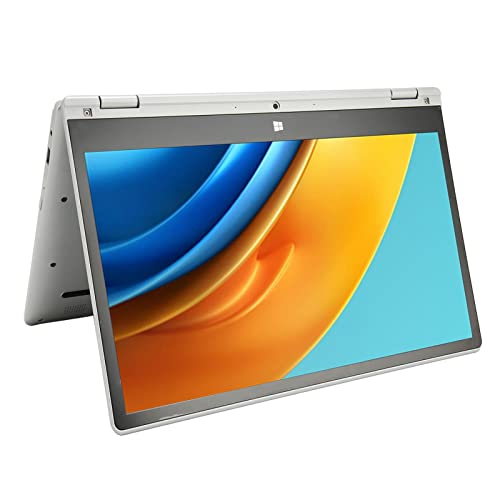 Zunate 2 in 1 Laptop PC, 13,3 Zoll 360° Convertible Touchscreen Laptop, 1920 X 1080 16 G LPDDR4 1 TB SSD, Unterstützt WiFi, BT, Fingerabdruckerkennung, Frontkamera