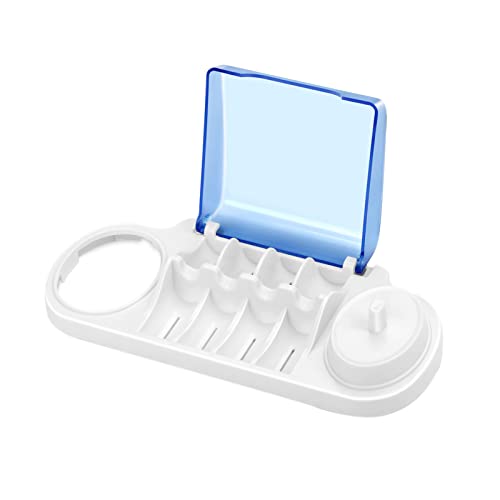 Hosoncovy elektrische Zahnbürstenständerhalterung Ladestation mit 4 Bürstenkopf-Organizer-Box für orale B/Braun/runde elektrische Zahnbürste