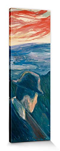 1art1 Edvard Munch - Die Verzweiflung, 1892 Poster Leinwandbild Auf Keilrahmen 90 x 30 cm