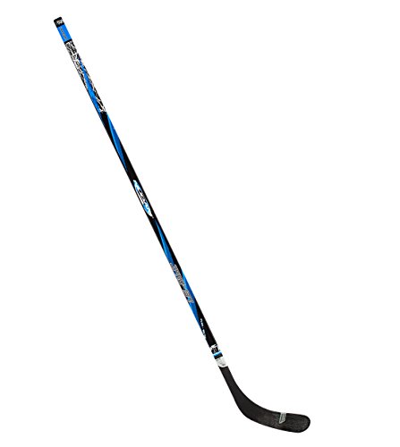 Nijdam Eishockeyschläger aus Holz (137 cm||schwarz blau silber)