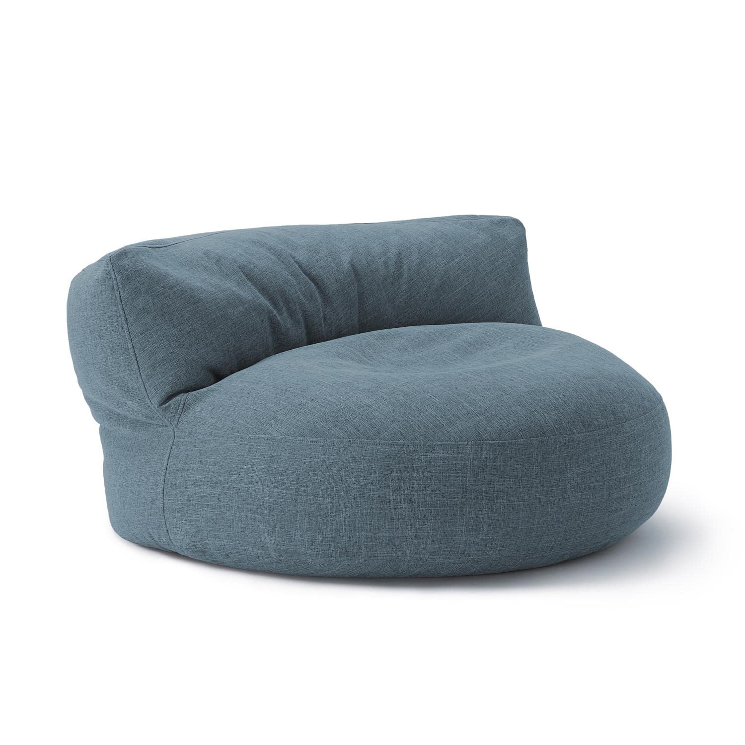 Lumaland Sitzsack Lounge | Sofa-Sitzsack 90 x 50 cm mit Rückenlehne | Flexibler Indoor Beanbag | Ergonomisch & Robust | Mit anpassungsfähiger EPS-Füllung | Waschbarer Bezug [Aqua]