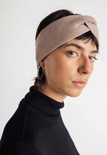 MELA - Stirnband MEENA | Nachhaltig mit Fairtrade Cotton, GOTS & Grüner Knopf Zertifizierung, Farbe:mushroom