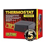 Exo Terra Thermostat 100W, genaue Temperaturkontrolle im Terrarium, ideal für den Gebrauch mit Substratheizern, Wärmekabeln und keramischen Heizstrahlern