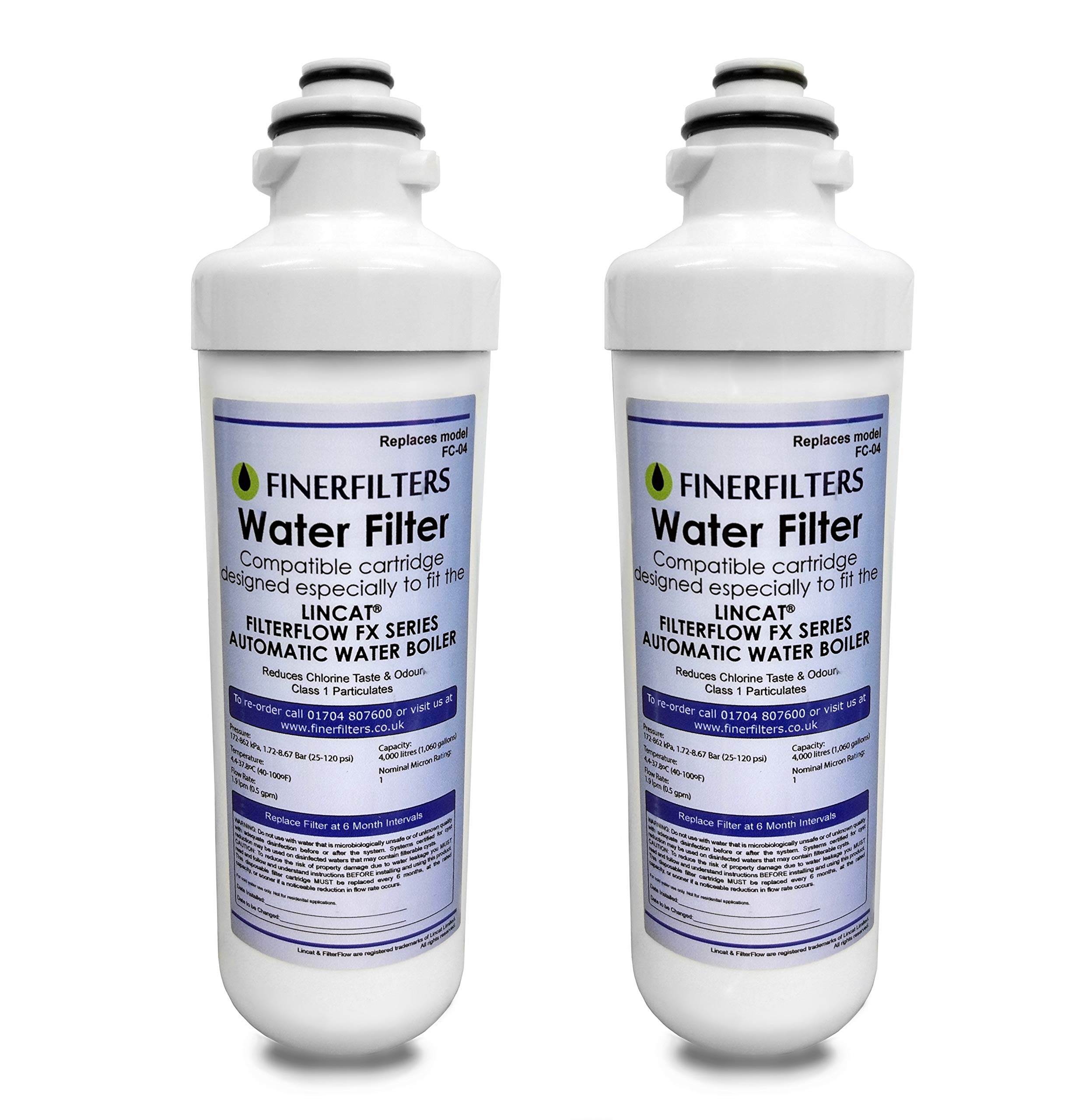 Finerfilters FC04 Wasserfilter, kompatibel mit allen Lincat FilterFlow FX-Serie von Boilern, 2 Stück