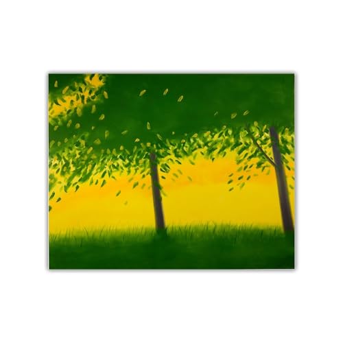 XIAOMENGT Alex Katz-Poster, goldenes Feld, Leinwandgemälde, abstrakte Wandkunst, Alex Katz-Drucke für modernes Wohnzimmer, Heimdekoration, Wandbild, 60 x 80 cm, ohne Rahmen