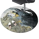 XJRS Stuhlmatte Bodenschutzmatte Bürostuhlmatten für Teppichboden Anti-Rutschbodenschutzmatte Kurze Haufen-Kreis-Teppiche Stille Teppiche Leicht Zu Reinigen(Size:160cm/63in,Color:EIN)