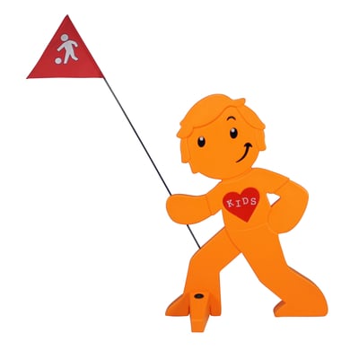 StreetBuddy - Kindersicherheit, Warnfigur, -aufsteller (Orange)