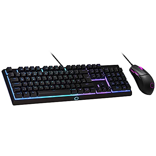 Cooler Master MS110 Combo Bundle German Version with Mem-chanical Gaming Keyboard and Gaming Mouse with Optical Sensor