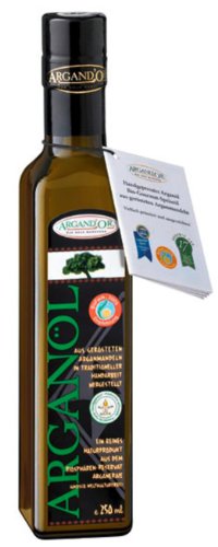 Argand'or Reines Bio-Arganöl, handgepresst, aus gerösteten Argannusskernen, besonders nussiger Geschmack, 250 ml, 1er Pack (1 x 250 ml)