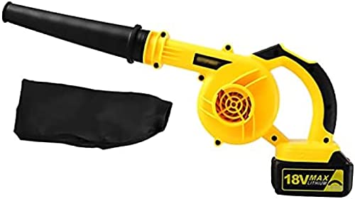 Cordless Leaf Blower and Vacuum, 18V 2000 MAH Battery and Fast Charger, 2-Speed Modes, with Collection Bag, for Garden, Patio, Deck, Gutter, Driveway, Yard, Lawn Care,Constructive23