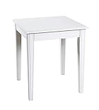 HAKU Möbel Beistelltisch, Massivholz, weiß, B 45 x T 45 x H 51 cm