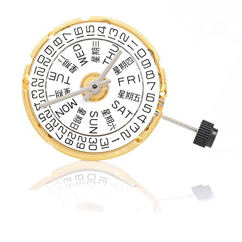 PYNQ Uhrwerk 2836 Uhrwerk Gold 2836 mit Wochenanzeige + Kalenderanzeige Hochpräzises Automatisches Mechanisches Uhrwerk