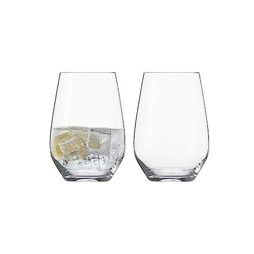 Schott Zwiesel Gin Tonic Glas 2tlg. Set aus der Pure Kollektion Gr.79, aus Glas hergestellt, spülmaschinengeeignet, Fassungsvermögen: 548 ml, 121859, Kristall
