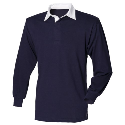Front Row Herren Poloshirt blau Blu navy/Bianco Large