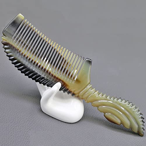 Natürliches Hornmaterial Massagewerkzeug Feinzahnkamm Pflegehaar Handgefertigt Aus Ochsenhornkamm 20CM,HOR870