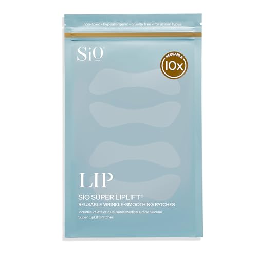 SiO Beauty Super Liplift | Smile & Lip Anti-Falten-Patches für 4 Wochen | Glättende Silikon-Patches für Lippen & Lächeln Falten und feine Linien | 4 Stück