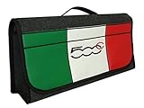Aufbewahrungstasche für den Kofferraum, mit italienischer Flagge, Kunstleder, Vordertasche für 500 °C
