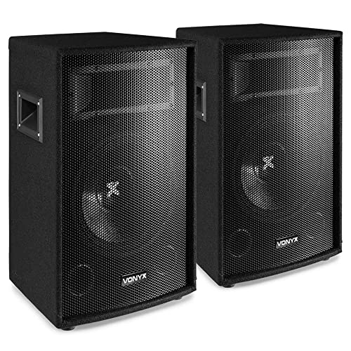 Lautsprecherset - Vonyx 10""-Lautsprecherset mit 2x SL10-Lautsprechern 500 Watt (1000 Watt insgesamt) für Hauspartys, den Einstieg in die DJ-Szene usw.