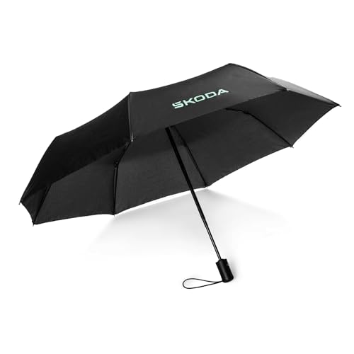 Skoda 6U0087602 Taschenschirm Regenschirm Schirm, schwarz