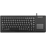 CHERRY XS Touchball Keyboard, Internationales Layout, QWERTY Tastatur, kabelgebundene Tastatur, mechanische Tastatur, ML Mechanik, Hochwertiges Touchpad mit zwei Maustasten, schwarz