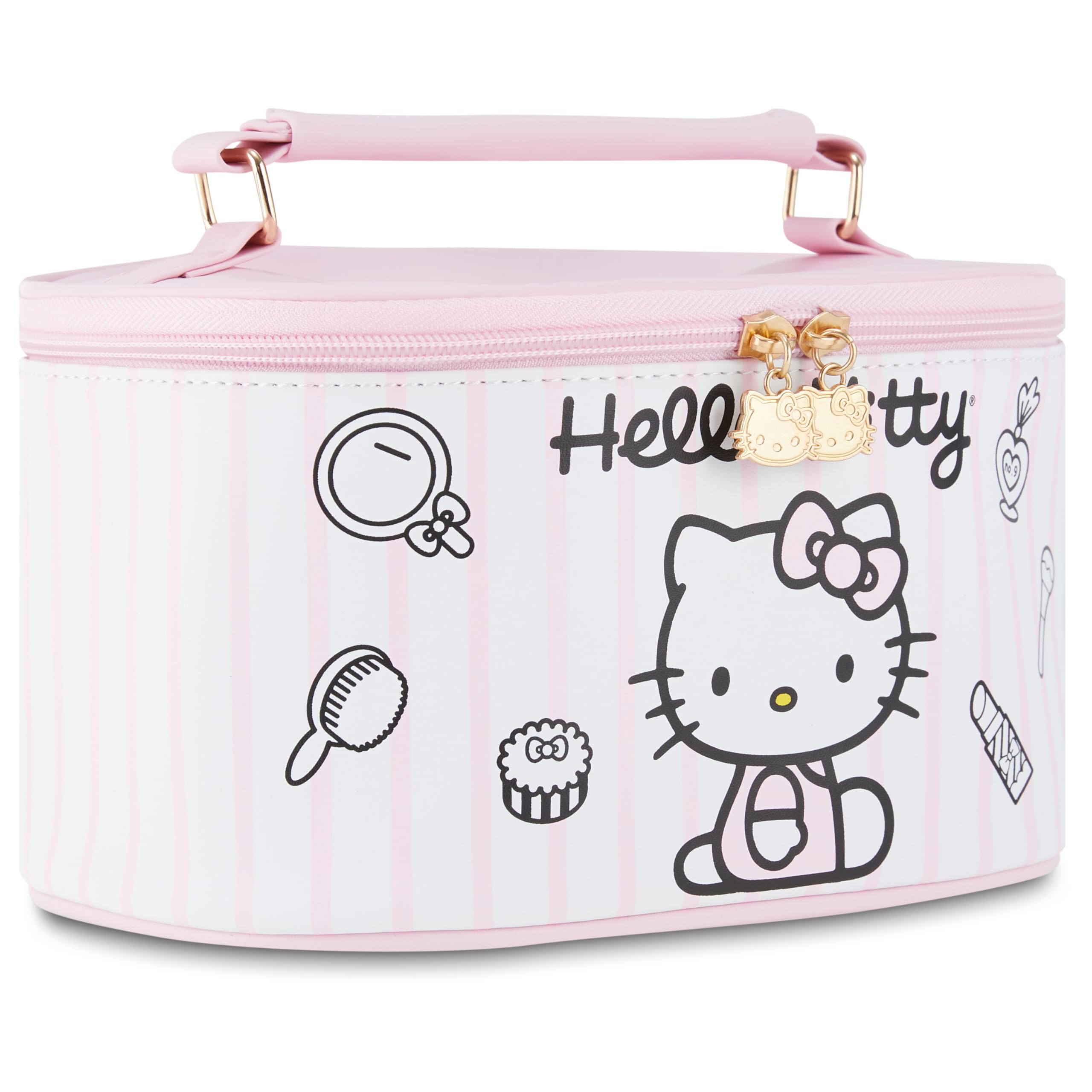 SANRIO Hello Kitty Reise-Kosmetikkoffer, für Mädchen, Jungen, Teenager, Erwachsene, offizielles Lizenzprodukt, oval, Hello Kitty, Helles Pink