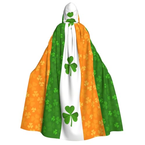 AvImYa Unisex Kapuze Halloween Weihnachten Party Cosplay Kostüme Robe Umhang Umhang Urlaub Waren Irische Flagge Drucke