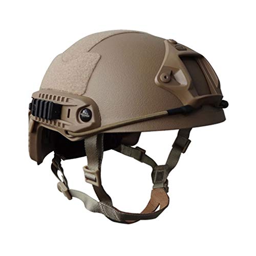 LOOGU Fast MH Typ Schutzhelm Top Helm mit seitlichen Schienen Sturzhelm für Outdoor Paintball Freizeit Taktischer Helm Kampfhelm Gefechtshelm