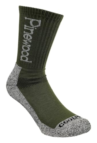 Pinewood 9212 Coolmax Socke 2-er Pack. 46-48 grün/grau