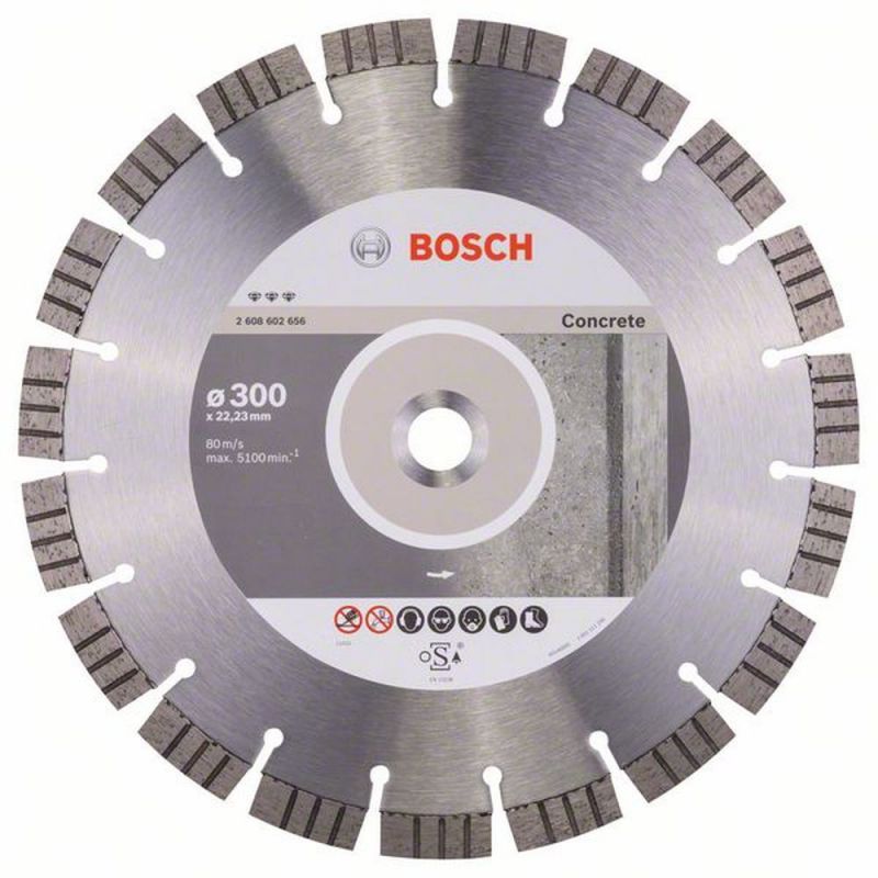 Bosch Diamanttrennscheibe Best for Concrete, 300 x 22,23 x 2,8 x 15 mm 2608602656
