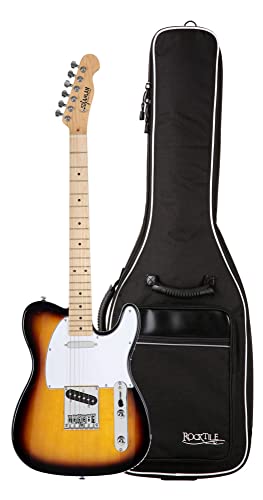 Shaman Element Series TCX-100VS Gigbag Set (Hochwertige E-Gitarre im TL Style mit 2 Single Coil Pickups & Cutaway inkl. Gigbag) Sunburst