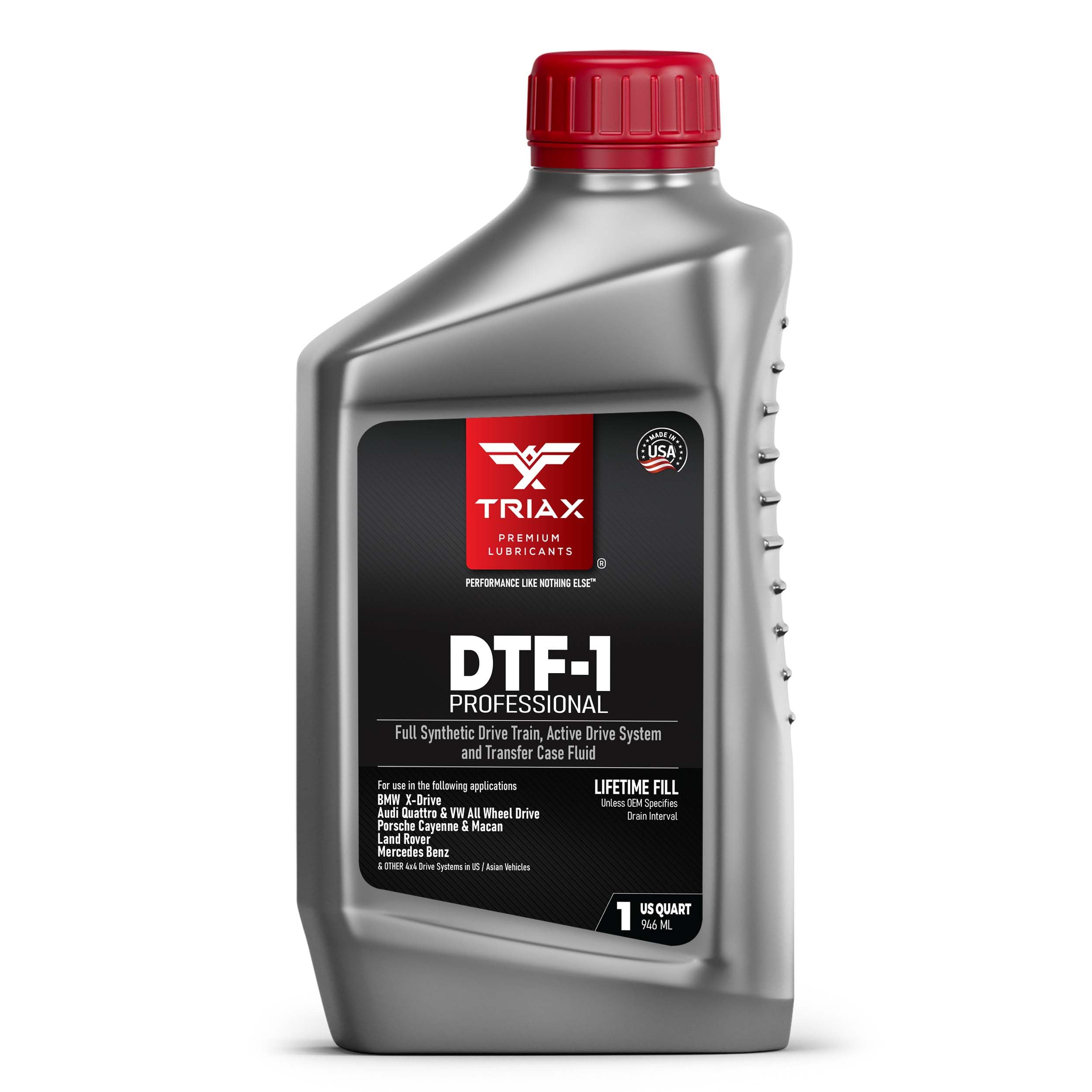 TRIAX DTF-1 Verteilergetriebeöl vollsynthetisch | Lebenslange Füllung | Die ganze Saison bis zu -50 C | Kompatibel mit BMW Xdrive, Audi/VW Quattro, Range Rover, Ford, Porsche und viele andere