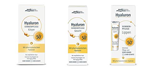 Hyaluron Sonnenpflege für Körper/Gesicht/Lippen LSF 50+