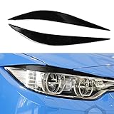Für BMW 4er F32 F33 F36 2014-2020, Autoscheinwerfer Wimpern Augenbrauen Aufkleber Trim Augenlider Deckel, Scheinwerferblenden Schutz und Dekoration,Gloss Black