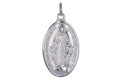 SILBERMOOS Damen Anhänger Maria Madonna Amulett 925 Sterling Silber