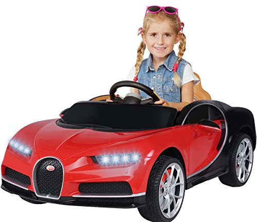 Actionbikes Motors Kinder Elektroauto Bugatti Chiron - Lizenziert - Vollgummireifen - 2,4 Ghz Fernbedienung - Elektro Auto für Kinder ab 3 Jahre (Rot)