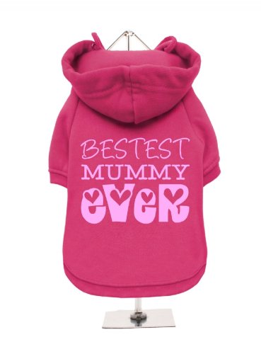 "Mothers Day: Bestest Mummy Ever" UrbanPup Hunde Sweatshirt (Fuchsia/Pink)