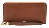 Fossil Brieftasche für Frauen Logan, PU, PVC Zip Clutch braun 19,7 cm L x 1,9 cm B x 10,2 cm H SL7831200