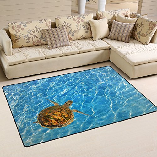 Use7 Ozean Meer Tier Schildkröte Bereich Teppiche rutschfeste Bodenmatte Fußmatten Wohnzimmer Schlafzimmer 100 x 150 cm