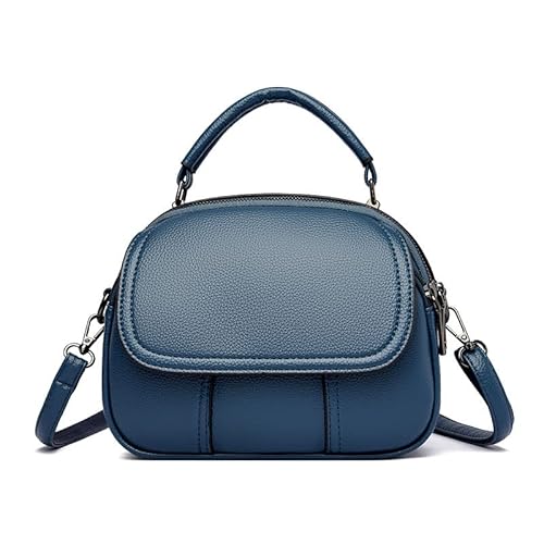 BHUJIA Handtasche Damen Frühling und Sommer Kleine Runde Tasche Damentasche Persönlichkeit One Shoulder Crossbody Bag Frauen, blau